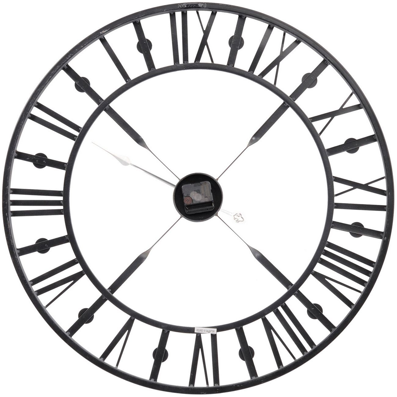 Antique Grey Skeleton Wall Clock - CLEARANCE